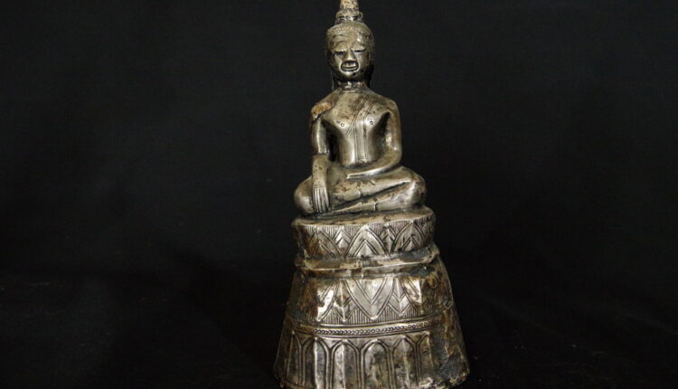 19th century Lao silver sheath Buddha