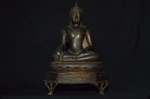 17th century bronze crowned Lao Buddha