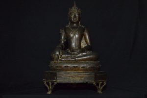 17th century bronze crowned Lao Buddha