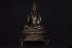 large 17th century bronze Lao Buddha