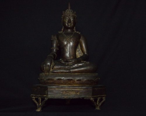 large 17th century bronze Lao Buddha