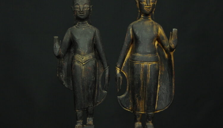 2 early 20th century wooden Lao Buddhas
