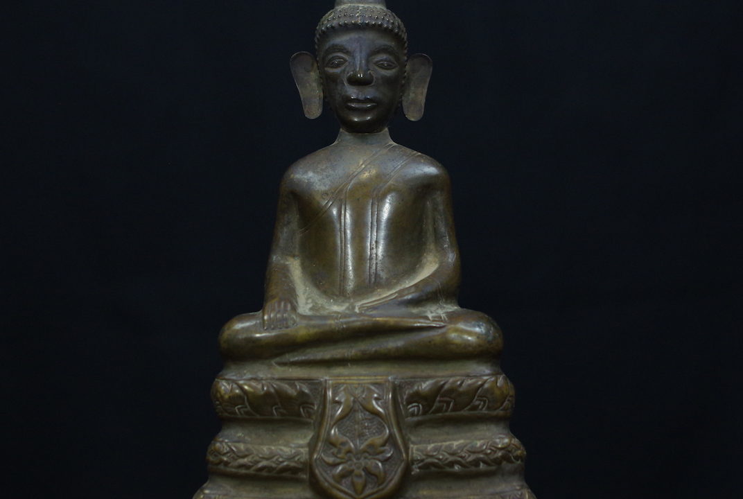 19th century brass Lao Buddha
