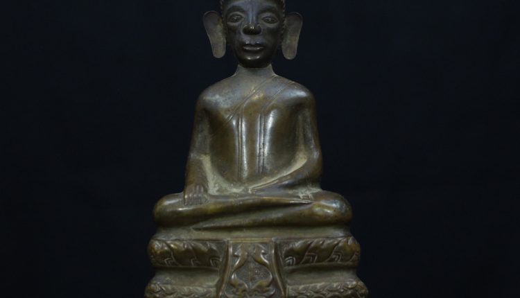 19th century brass Lao Buddha